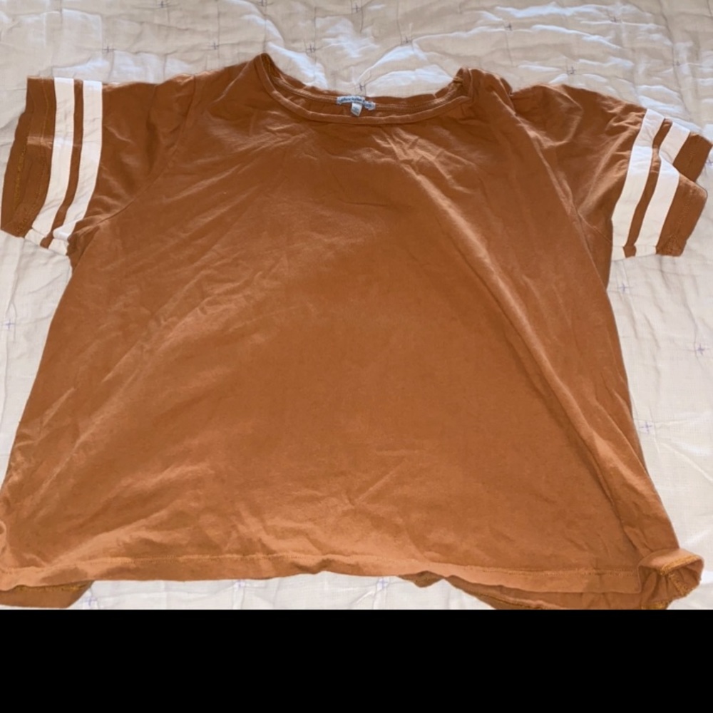 orange and white womens crop top